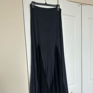 Microfiber and chiffon skirt